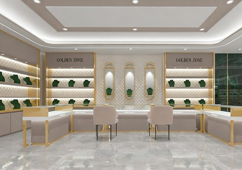 Elegant jewelry store design
