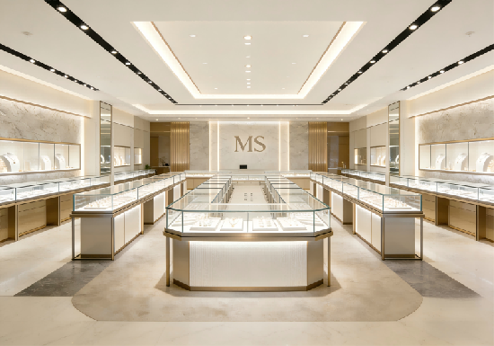 MS Luxury Jewelry Store Interior Design Collection: Modular Display Cases & Opulent Retail Layouts