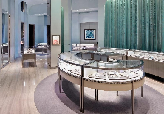 High-End Circular Jewelry Display Showcase | Luxury Boutique Store Design