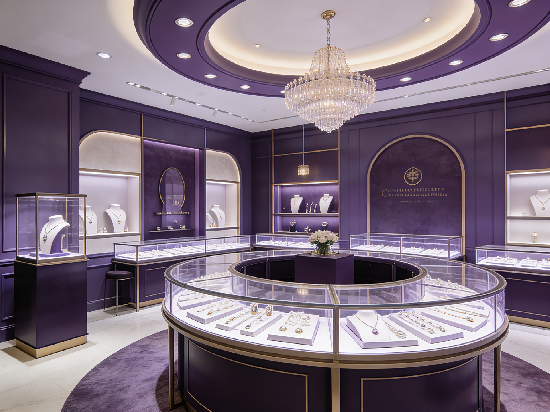 Regal Purple Luxury Jewelry Store Design