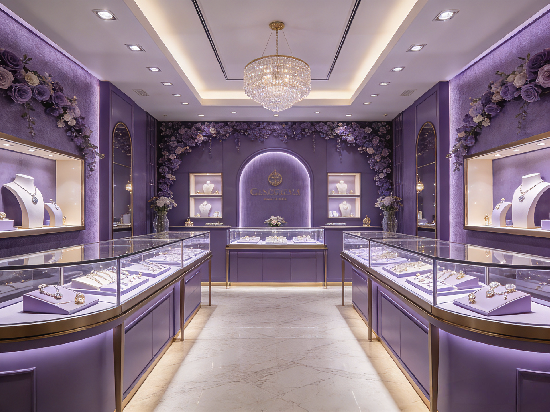 Soft & Lavender Luxury Jewelry Store Interior Design