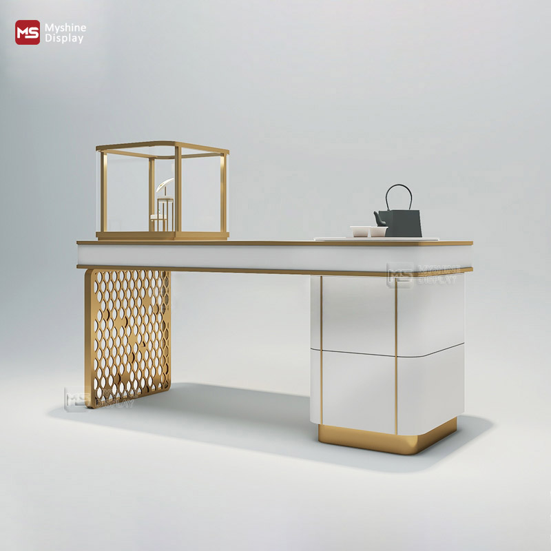 New custom jewelry showcase reception desk.jpg