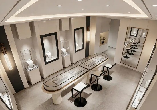 Modern Minimalist Luxury Jewelry Store Design