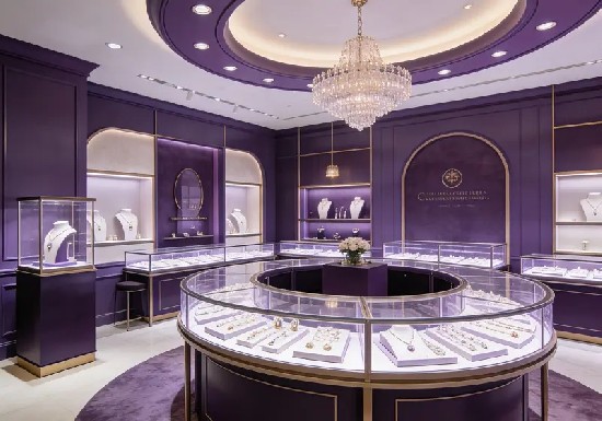 Regal Purple Luxury Jewelry Store Design