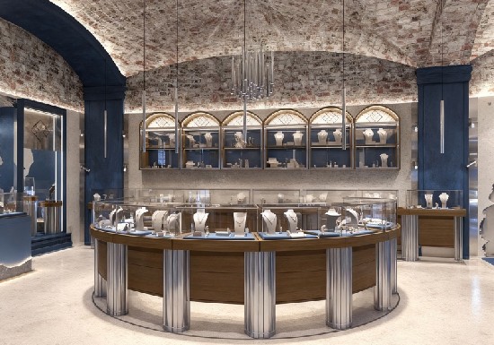 Vintage Industrial & Modern Luxury Mixed-Style Jewelry Store