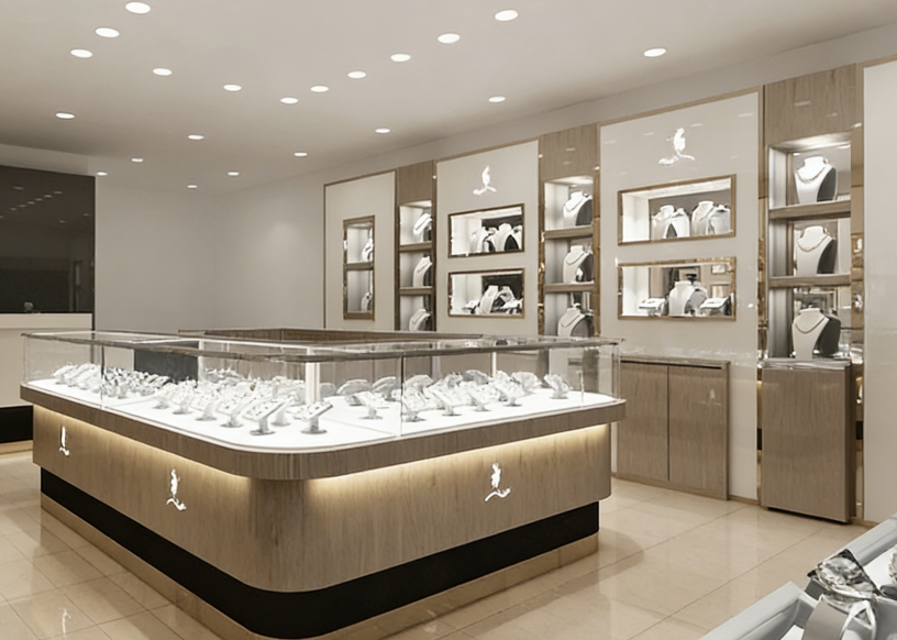 Custom Jewelry Display Cabinets for Modern Jewelry Stores