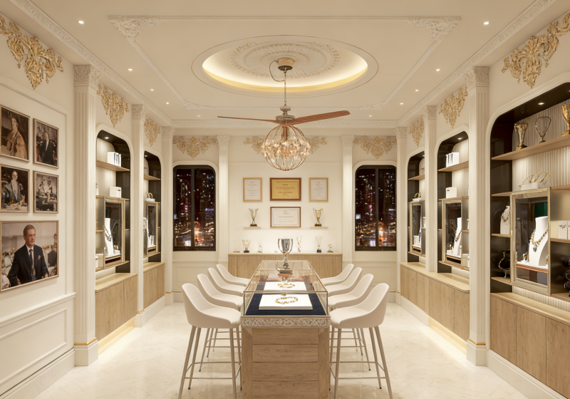 French Neo-Classical Jewelry Display Showcase