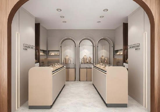 Light Gray & Beige Elegant Light Luxury Jewelry Store