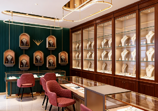 Art Deco Style Custom Jewelry Store Design