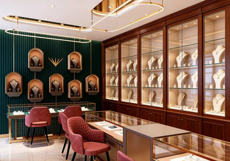 Art Deco Style Custom Jewelry Store Design