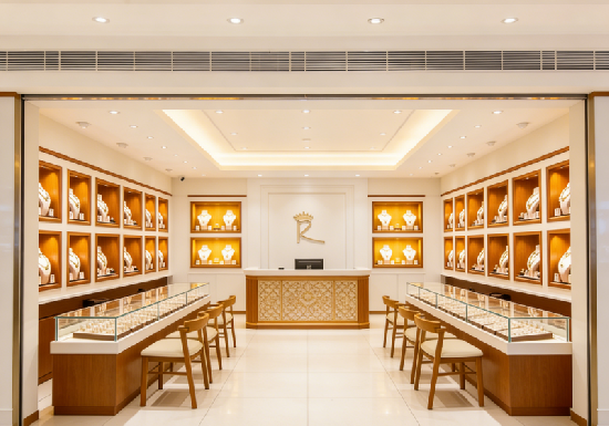 Warm Modern Custom Jewelry Display Cases