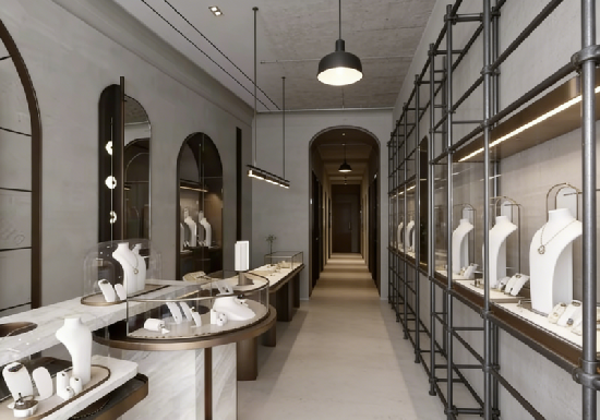 Contemporary Urban Luxury Jewelry Store Design