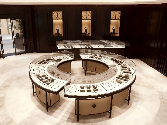 Dark Espresso & Cream Retro Luxury Jewelry Store