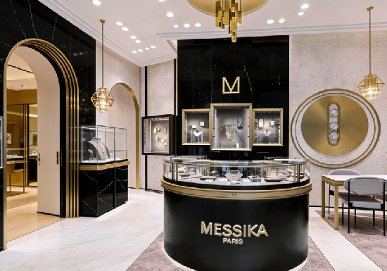 Modern Black & Gold Luxury Jewelry Display Cases