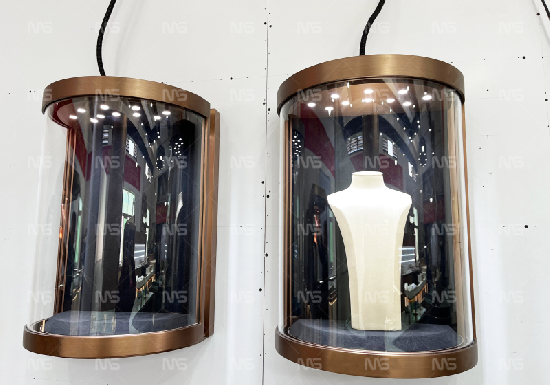 Wall-Mounted Jewelry Showcase with Electronic Lock