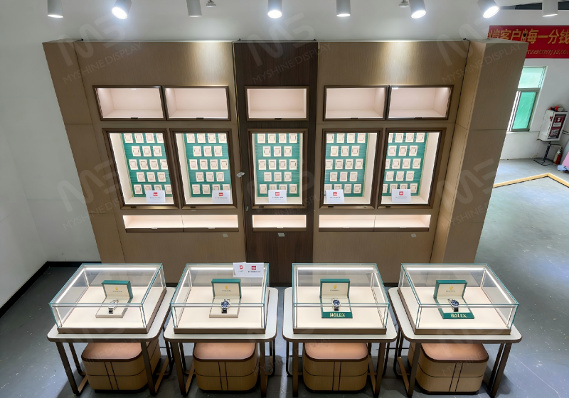Luxury Rolex-Style Watch & Jewelry Display Cabinets