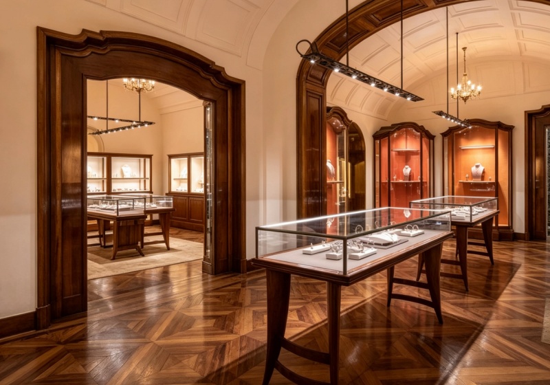 Custom Jewelry Showcases for High-End Retail