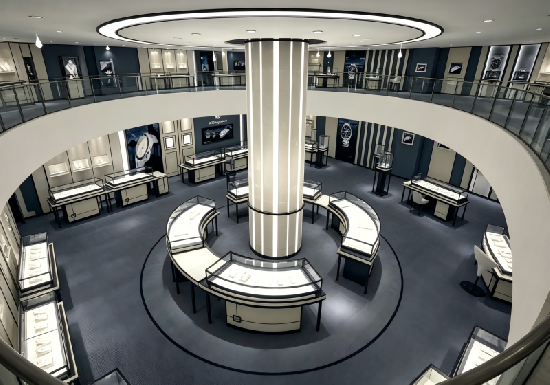 Modern Minimalist Curved Jewelry & Watch Boutique