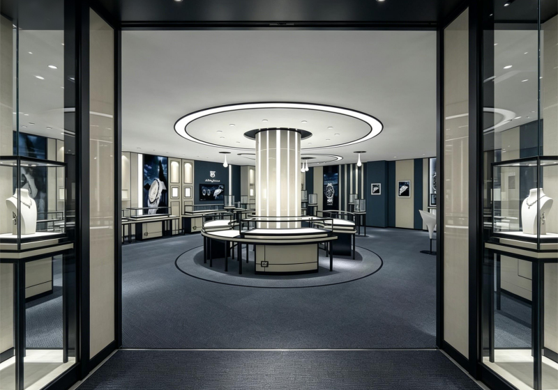 Modern Minimalist Curved Jewelry & Watch Boutique