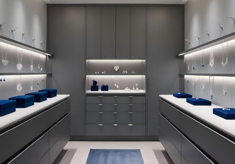 Minimalist Gray Jewelry Boutique: Understated Luxury for Discerning Collectors