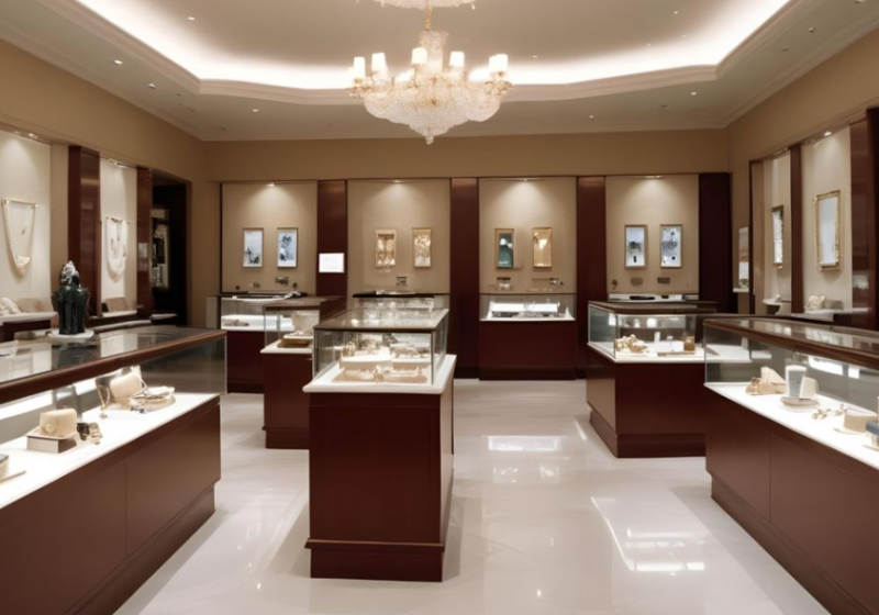 Custom Luxury Jewelry Display Showcases for Modern Retail Stores