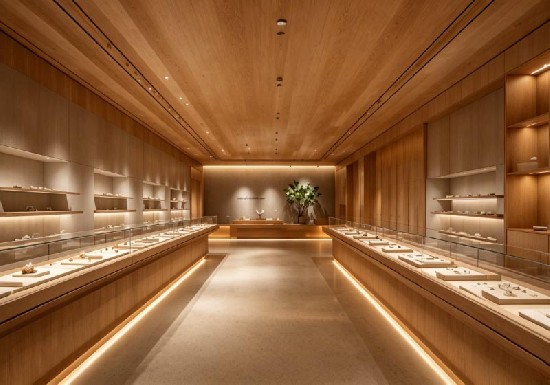 Woodlight Jewelry Store Interior Design