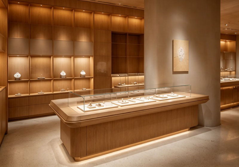Woodlight Jewelry Store Interior Design
