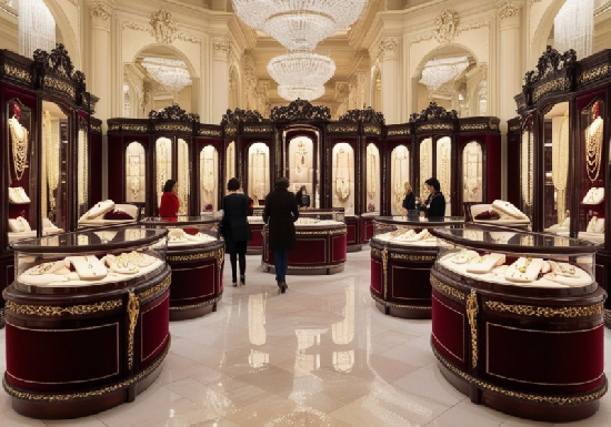 Opulent Royal-Style Jewelry Display Cases for Luxury Boutiques