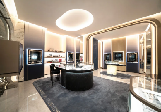 Luxury Curved Jewelry Display Counters
