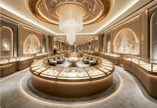 Aureate Cirque Jewelry Retail Space & Display Solution