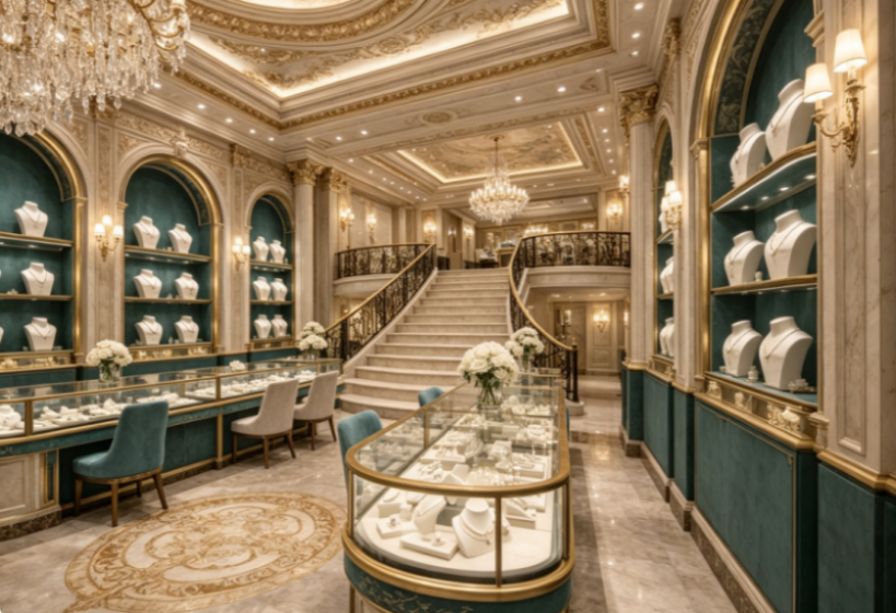 Emerald Palais Jewelry Retail Space & Display Solution