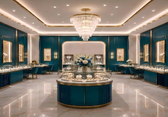 Hot Sale Soft Luxury Jewelry Store Interior Design