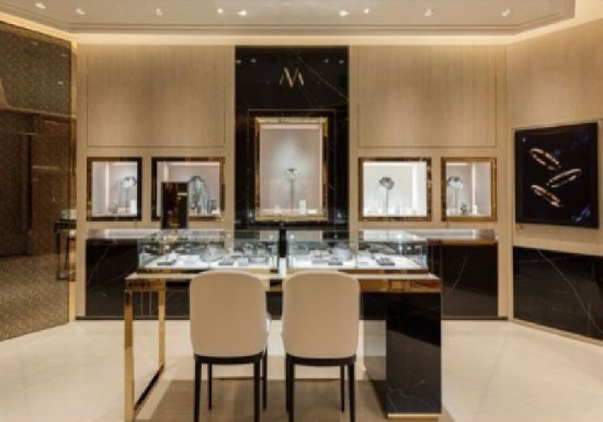 Classic Dark Luxury Watch & Fine Jewelry Boutique Interior | Custom Display Showcase MS