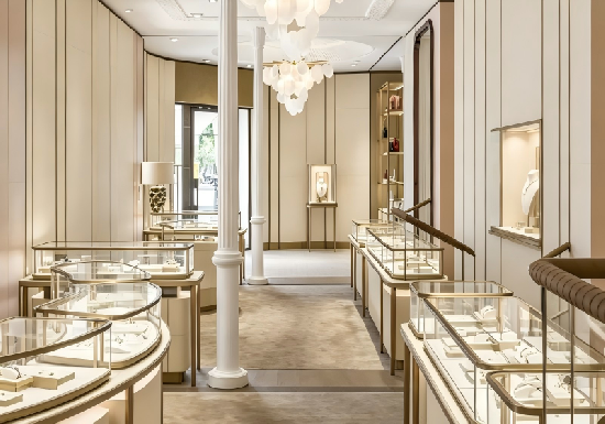 Classical European Column Jewelry Flagship Store Full Display Fixture System