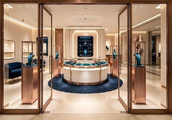 Custom Luxury Curved Jewelry Store Interior Design – Elevate Your Jewelry Brand’s High-End Retail Experience