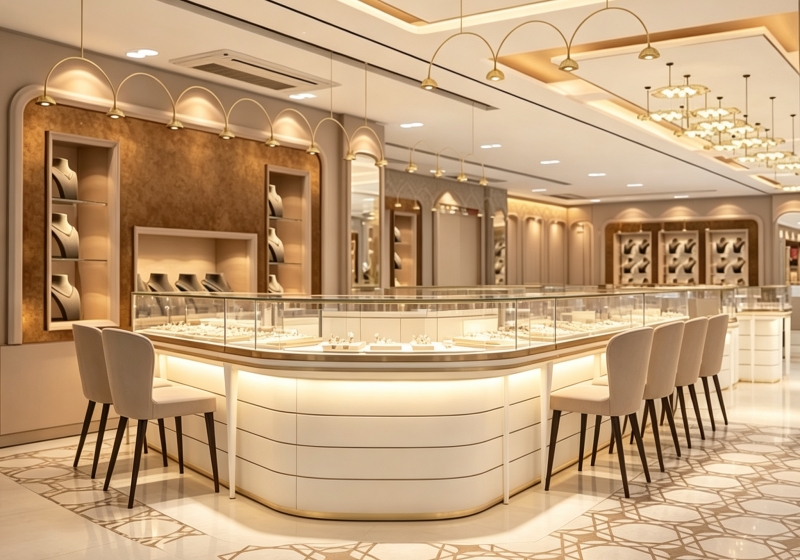 Luxury Modern Jewelry Display Case