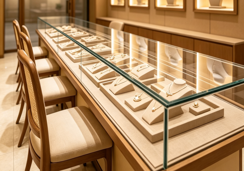 Luxury Wood Style Boutique Jewelry Showroom