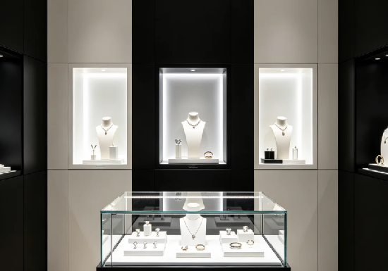 Luxury Minimalist Black Jewellery Display Cabinets