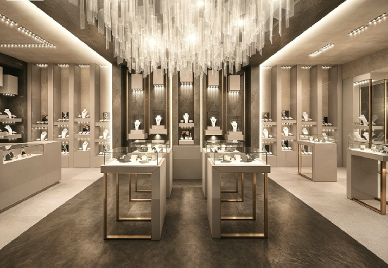 Gris Axi  Jewelry Retail Space & Display Solution