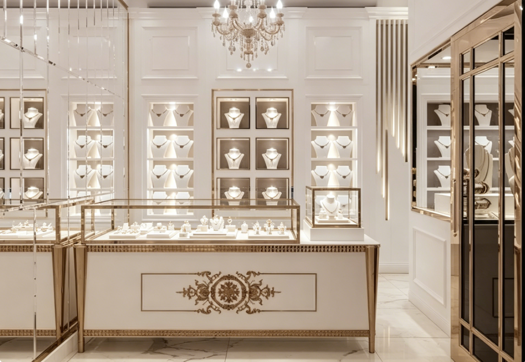 Regalia Blanc Jewelry Retail Space & Display Solution