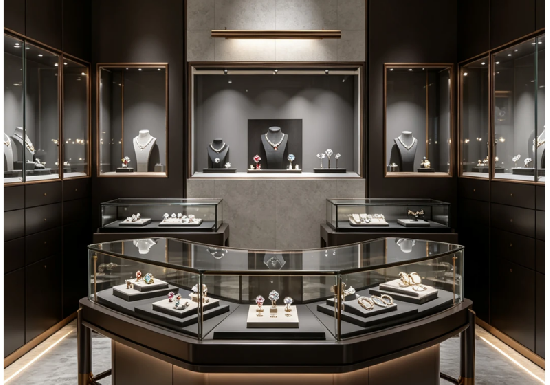 Custom Luxury Jewelry Store Display Cabinets