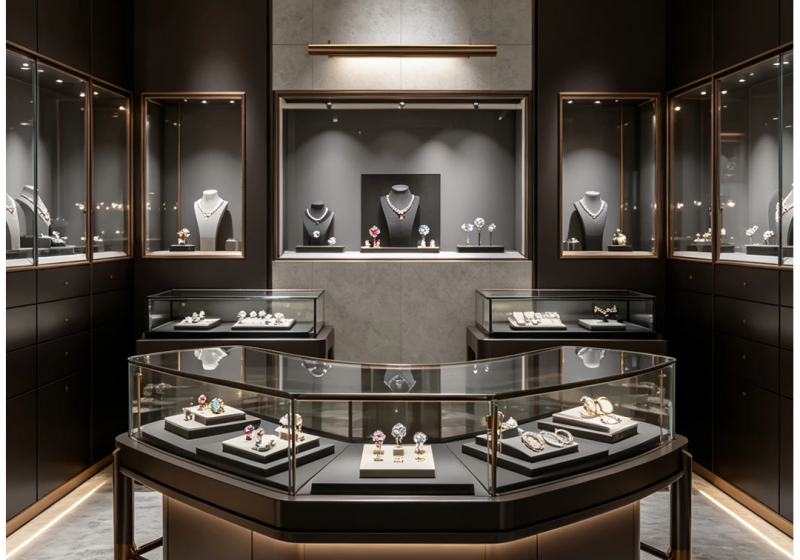 Custom Luxury Jewelry Store Display Cabinets