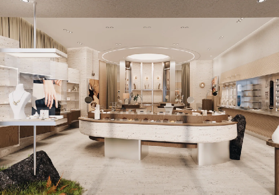 Luxury Jewelry Store Display Cabinets & Interior Fixtures