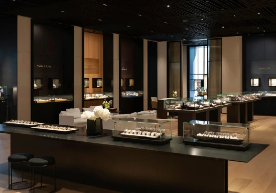 High‑End Dark‑Tone Jewelry & Watch Retail Display Fixtures