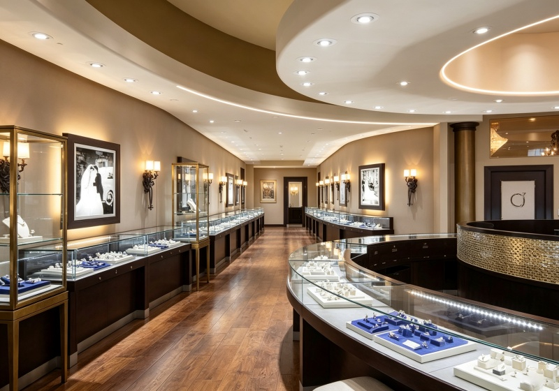 Neoclassical Circular Jewelry Showroom