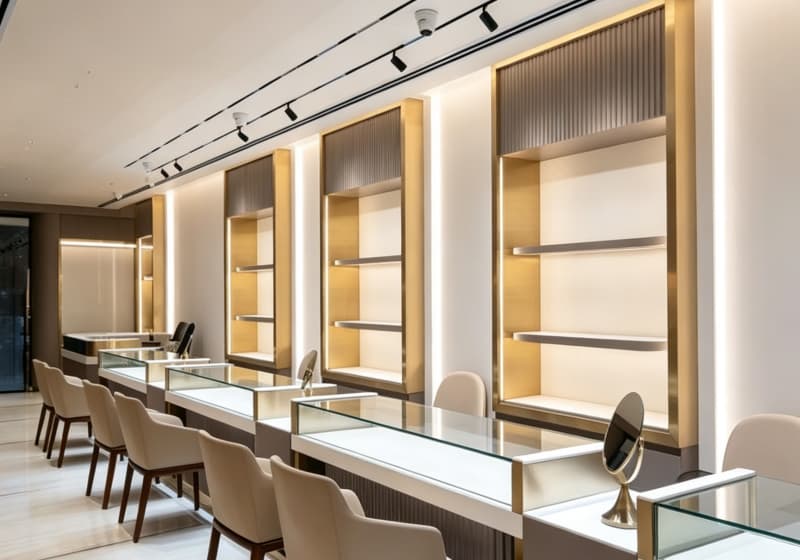 Classic Luxury Wall Mounted Jewelry Showcase