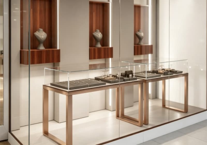 Clean Design for a Sophisticated Jewelry Retail Space