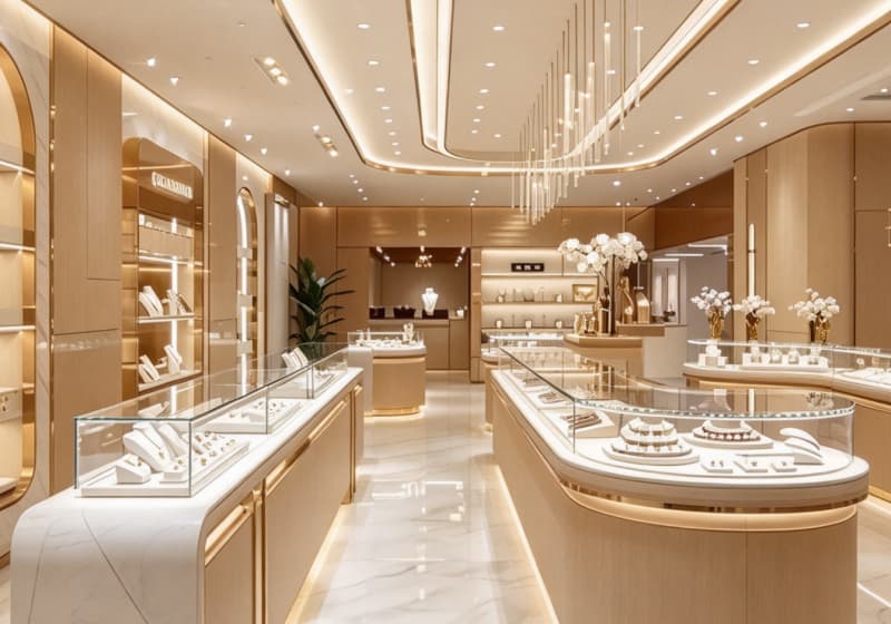 Modern Luxury Custom Jewelry Store Display Counter