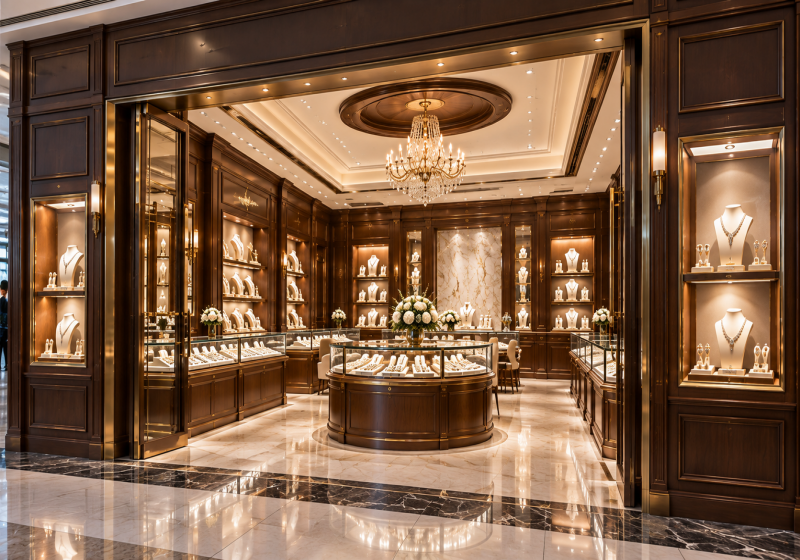 Classic Luxury Jewelry Store Display Design