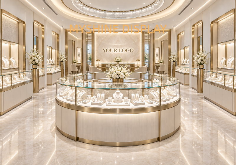 Modern Luxury Diamond Jewelry Store Display